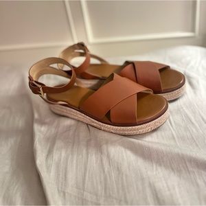 Michael Kors brown platform sandals